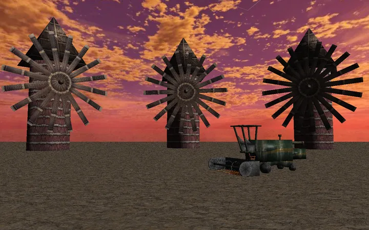 OpenGL 3D harvester model screenshot